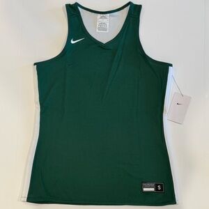 NWT Nike Reversible Basketball Practice Jersey Women's Green White Tank Sz Small